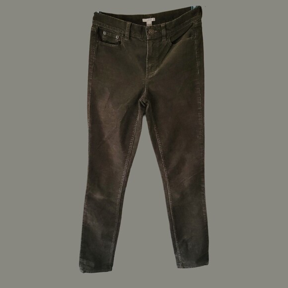 Pants - J.CREW Corduroy Lookout High Rise Skinny Cords Pants‎ 27 Green